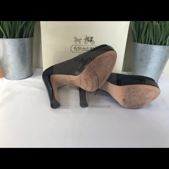 COACH Breana Signature Monogramed Heels in Black! - Picture 4 of 5